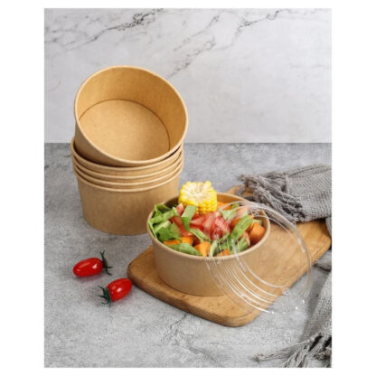 Bol à Salade Kraft - 1000 ml - Lot de 50 – Image 9