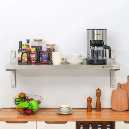 Etagère Murale en Inox sur Crémaillères - L 1000 x P 300 mm – Image 7