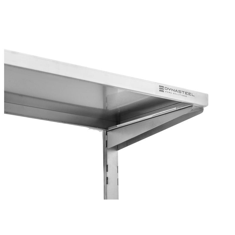Etagère Murale en Inox sur Crémaillères 2 Niveaux - L 1200 x P 400 mm – Image 4