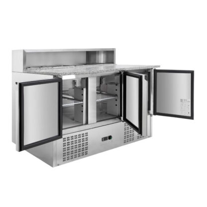 Meuble à Pizza Réfrigéré - 3 Portes - 8 Bacs GN 1/6 – Image 2