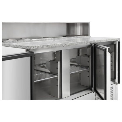 Meuble à Pizza Réfrigéré - 3 Portes - 8 Bacs GN 1/6 – Image 3