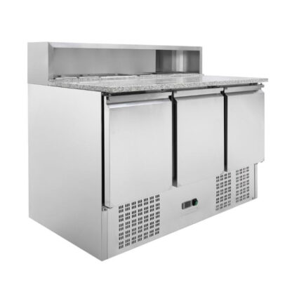 Meuble à Pizza Réfrigéré - 3 Portes - 8 Bacs GN 1/6 – Image 4