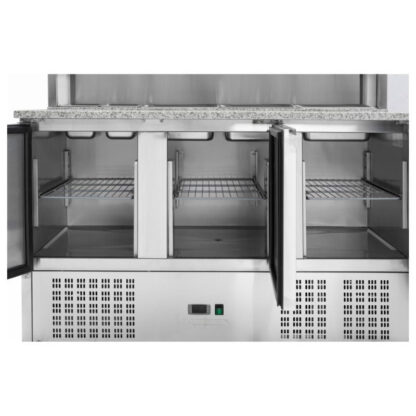 Meuble à Pizza Réfrigéré - 3 Portes - 8 Bacs GN 1/6 – Image 6