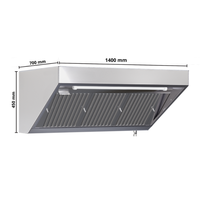 Hotte Snack 700 avec Led et Sans Moteur - Longueur 1400 – Image 9