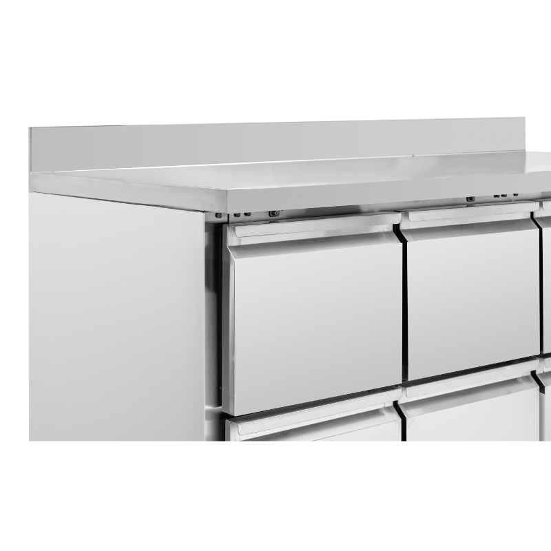 Table Réfrigérée Positive avec Dosseret - 6 Tiroirs – Image 6