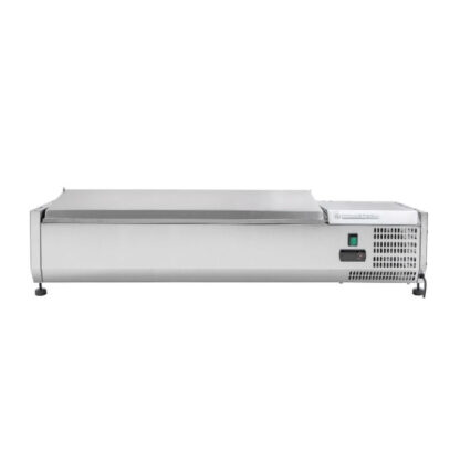 Saladette Réfrigérée à Poser Couvercle Inox - 5 x GN 1/4