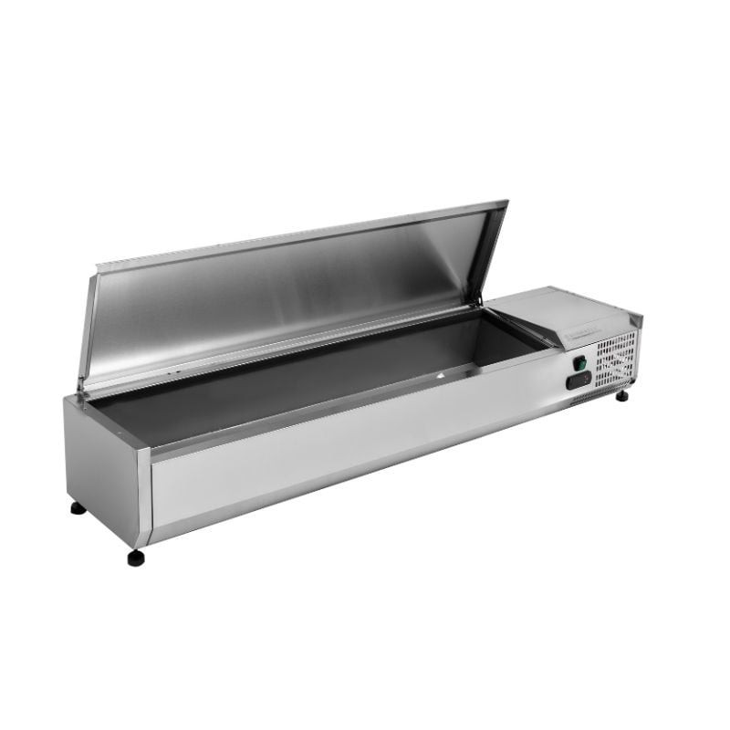 Saladette Réfrigérée à Poser Couvercle Inox - 7 x GN 1/4 – Image 2