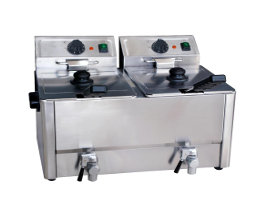 Friteuse Professionnelle 2 x 8 L avec Vidange