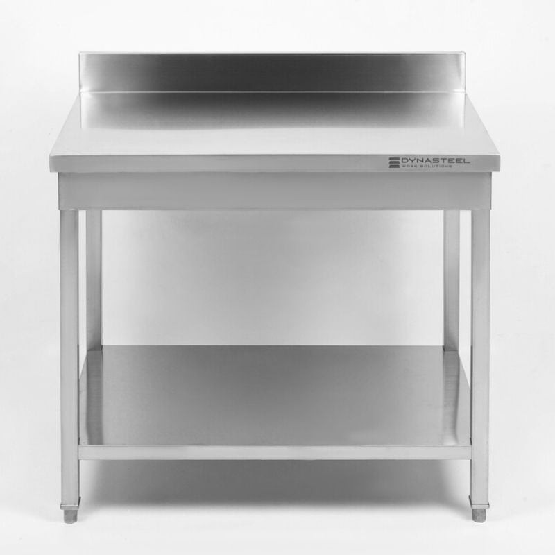 Table Inox avec Dosseret et Etagère - 800 x 600 mm – Image 7