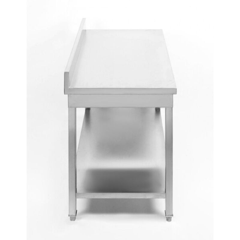 Table Inox avec Dosseret et Etagère - 800 x 600 mm – Image 8