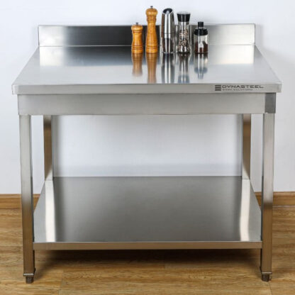 Table Inox avec Dosseret et Etagère - 800 x 600 mm – Image 13