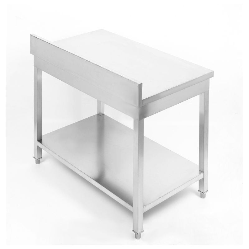 Table Inox avec Dosseret et Etagère - 600 x 700 mm – Image 6