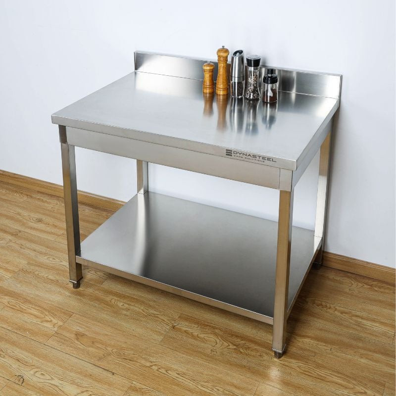 Table Inox avec Dosseret et Etagère - 600 x 700 mm – Image 10