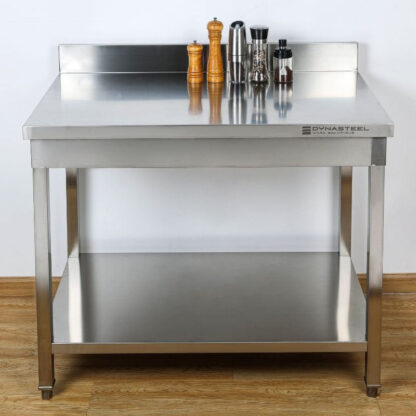 Table Inox avec Dosseret et Etagère - 600 x 700 mm – Image 11