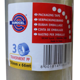 ADHESIF EMBALL PP TRANS LOT3 50X66