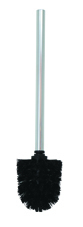 BROSSE WC MANCHE INOX BOULE NOIRE