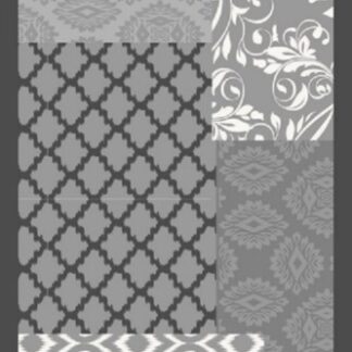 TAPIS VINTAGE QUILT GREY 50X150