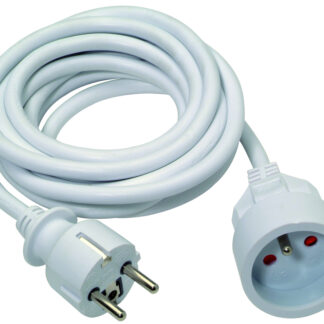 RALLONGE ELEC 3G1.5 PVC 3M BLANC