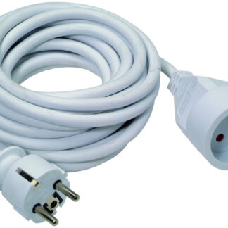 RALLONGE ELEC 3G1.5 PVC 5M BLANC
