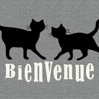 TAPIS VELVET BIENVENUE CHAT 45X75