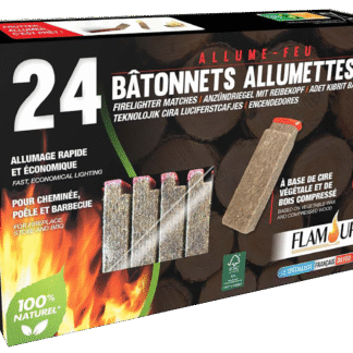 ALLUME FEU 100% NAT 24 BATONNETS