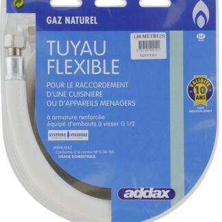 FLEXIBLE SOUPLE GAZ NATUREL 1M