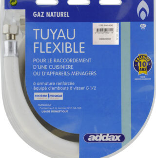 FLEXIBLE SOUPLE GAZ NATUREL 1M50