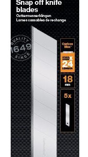 LAMES CASSABLES POUR CARBONMAX 18MM