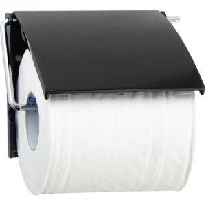 PORTE RL PAPIER WC PLAST NOIR INOX