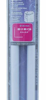 BARRE DOUCHE ALU ANGLE 80X80 BLANC