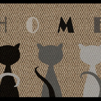 TAPIS VELVET DESSIN 3 CHATS 45X75