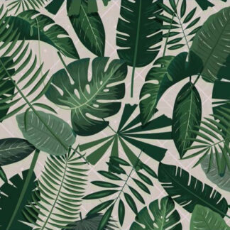 TAPIS VELVET FEUILLAG TROPIC1 45X75