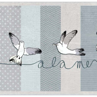 TAPIS VELVET DESSINS MOUETTES45X75