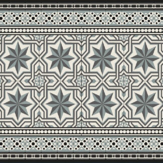 TAPIS VELVET CARRELAGE GRIS 45X75