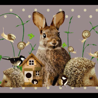 TAPIS VELVET LAPIN HERISSONS 45X75