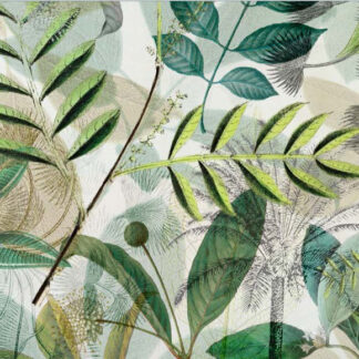 TAPIS VELVET FEUILLAGES VERT 45X75