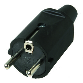 FICHE CAOUTCHOUC 16A NOIR