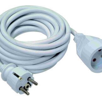 RALLONGE ELEC 3G1.5 5M BLANC