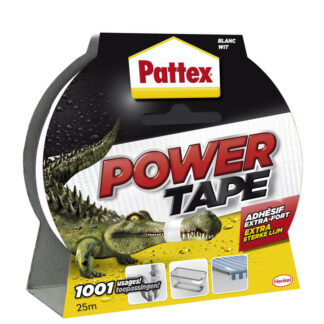 ADHESIF POWER TAPE 5X25M BLANC
