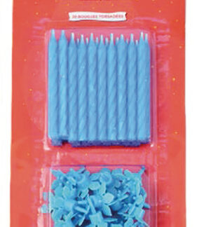 BOUGIE ANNIVERS.BLEU BLX20 6XD0,5CM