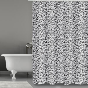 RIDEAU DOUCHE POLYES180X200 GALETS
