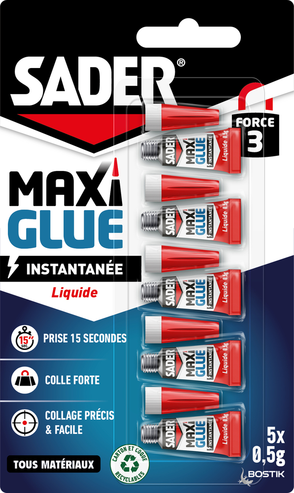 SADER MAXIGLUE INST LIQUIDE 5X 0.5G