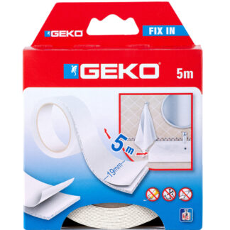GEKO ADH DBLE FACE MOUSSE 19MMX5M