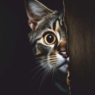 VELVET CURIOUS CAT 45X75