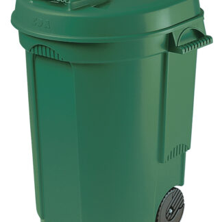 POUBELLE 110 L A ROULETTE VERT