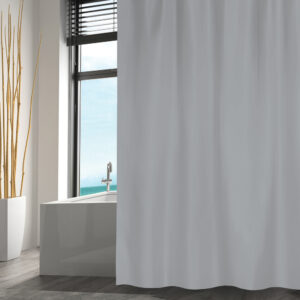 RIDEAU DOUCHE POLYES180X200 GRIS C