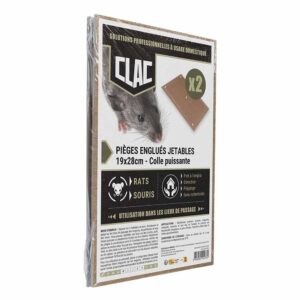CLAC 2 PLAQUES ENGLUES RAT 19X28CM