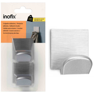 CROCHET ADHX2 ACIER INOX CHROME MAT