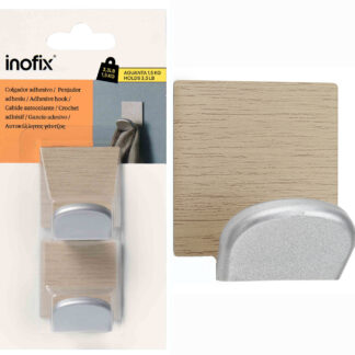 CROCHET ADHX2 ACIER IMIT BOIS ERABL