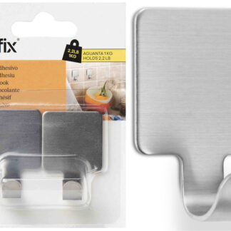 CROCHET ADHESIFX2 ACIER